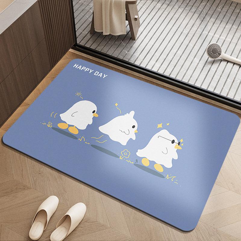 Bathroom Absorbent Floor Mat Household Absorbent Anti Slip Foot Mat Bathroom Door Resistant To Dirt and Easy To Maintain
