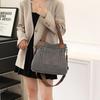 [LKIYUW] Canvas Tote Bag, Crossbody Bag, A4 Size, Large Capacity, Canvas Shoulder Bag, Solid Color, Unisex, Perfect for Commuting and School, Black