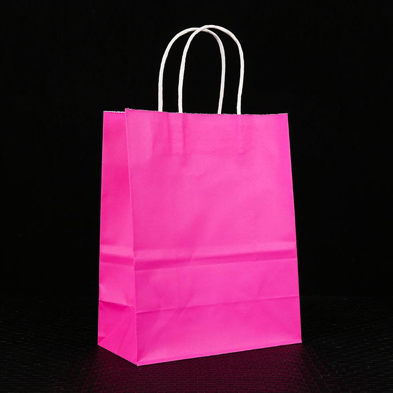 10/25pcs gift kraft paper bags holiday shopping DIY multifunctional recyclable paper bags with handles can be wholesale