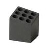 ideaco CUBE Stone Sand Black Umbrella Stand, 9-Holder Capacity, 14cm Wide x 14cm Deep x 17.5cm High