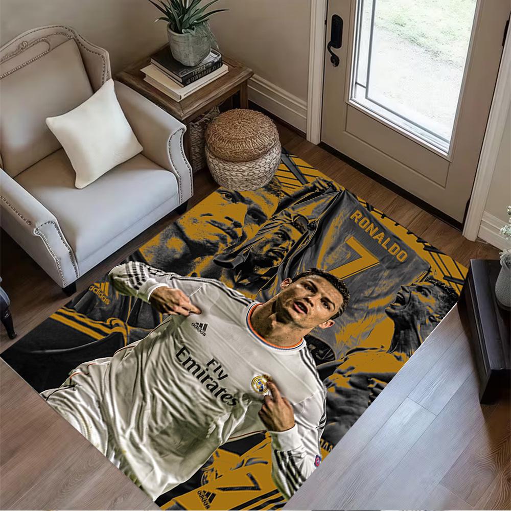 Juventus Ronaldo Jersey Floor Rug Office Rug Suitable for Hallway Decorate Room Kitchen Bedrooms Antislip Carpet Office Home Decor Spiritual Gift