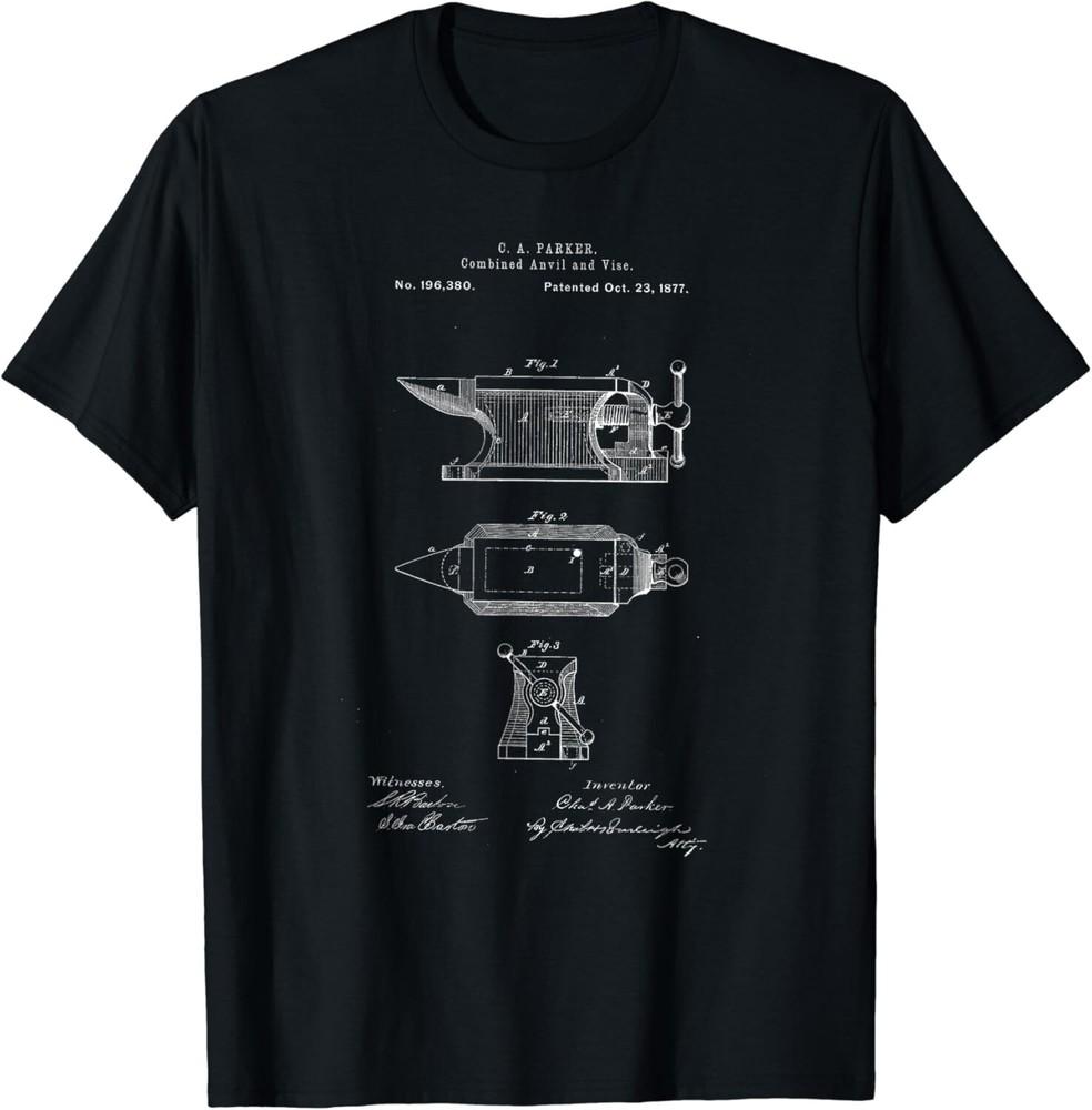 

Antique Blacksmith Anvil Patent Print Gift Unisex T-Shirt 4XL