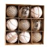 1Set Christmas Ball Ornaments 8cm Glitter Transparent Christmas Baubles For Xmas Tree Hanging Decoration New Year Gifts