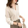 Koszule damskie Bluzki z długim rękawem V Neck Szyfonowa bluzka Topy OL Styl biurowy Blusas