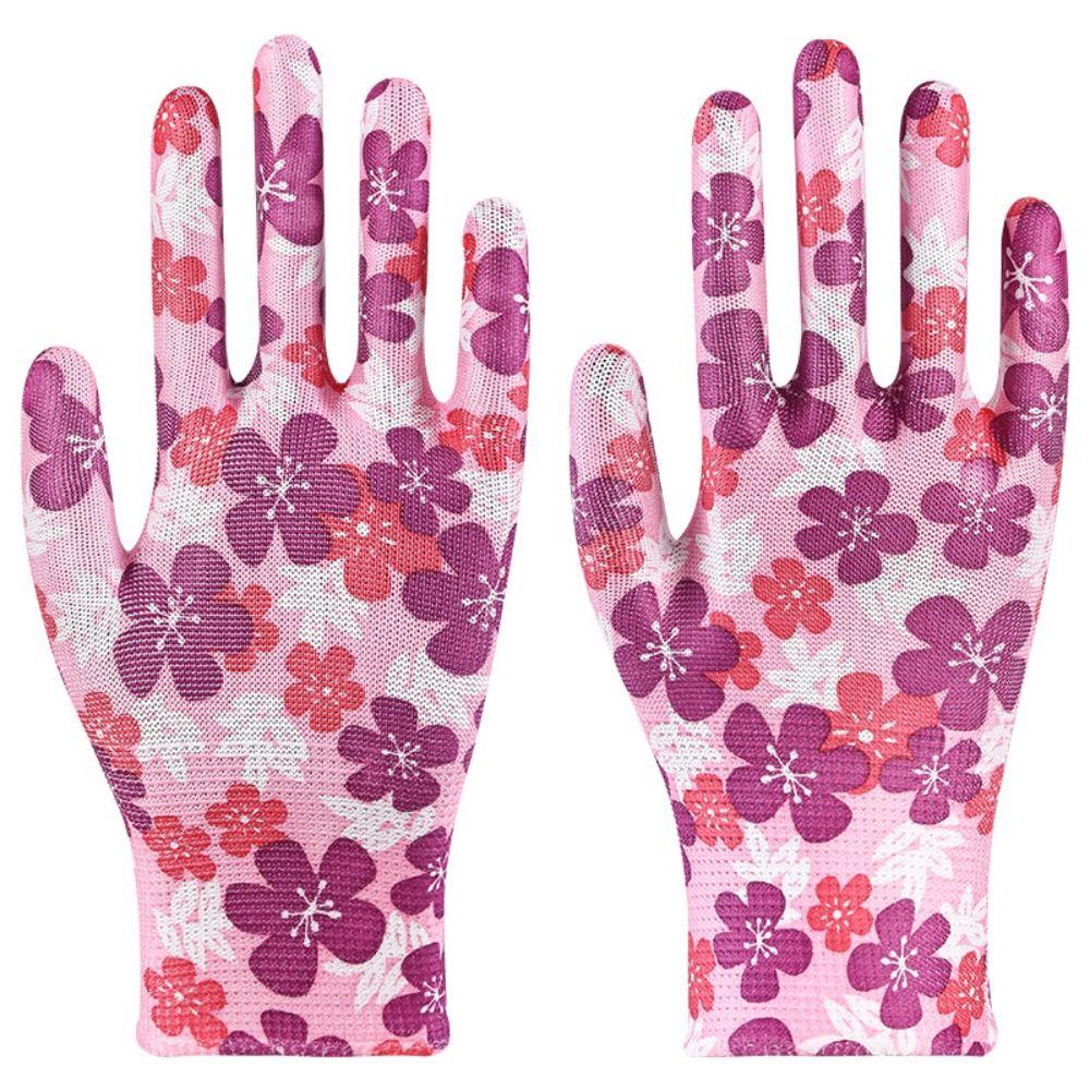 1Pair Nylon Planting Labor Gloves Labor Protection Women Work Gloves Gardening Gloves Workplace