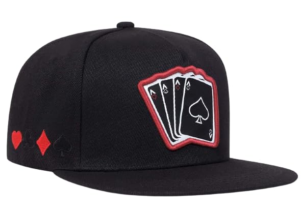 

Sproutsy Playing Card Ace Spade Cap for Men and Women, Stylish, Hip Hop, Cute, Unisex Snapback (Black)