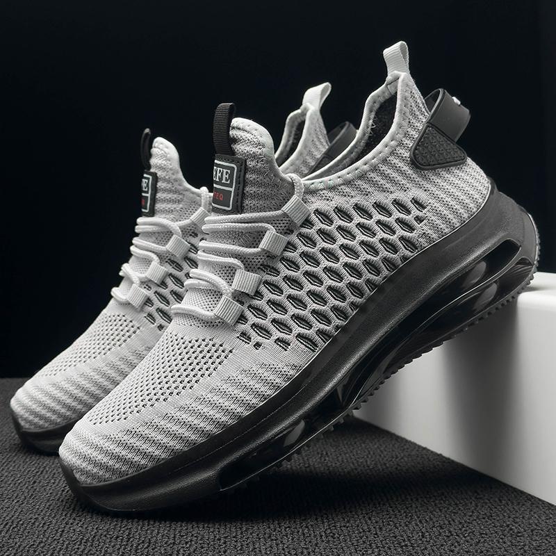 Yrzl Mens Sneakers Sports Running Shoe Breathable Mesh Lightweight Non Slip Comfortable Walking Shoes Man Casual Shoes