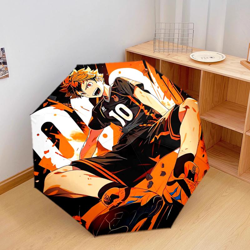 1 PC Automatic Folding Umbrella - Beautiful anime Pattern, Portable & Foldable Design with 8 Ribs, Christmas Birthday Gifts