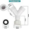 Washing Machine Y Piece, Plastic 3/4 Hose Connector, Appliance Inlet Bsp Hose Y-piece Splitter Connector, For Washing Machine Dish Washer 2pcs-Good