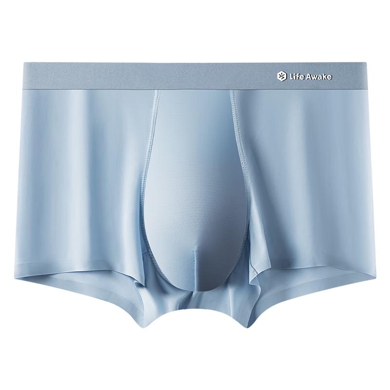 

HLA Мужские охлаждающие антибактериальные бесшовные боксеры-брифы из ледяного шелка, 3 штуки 4XL
