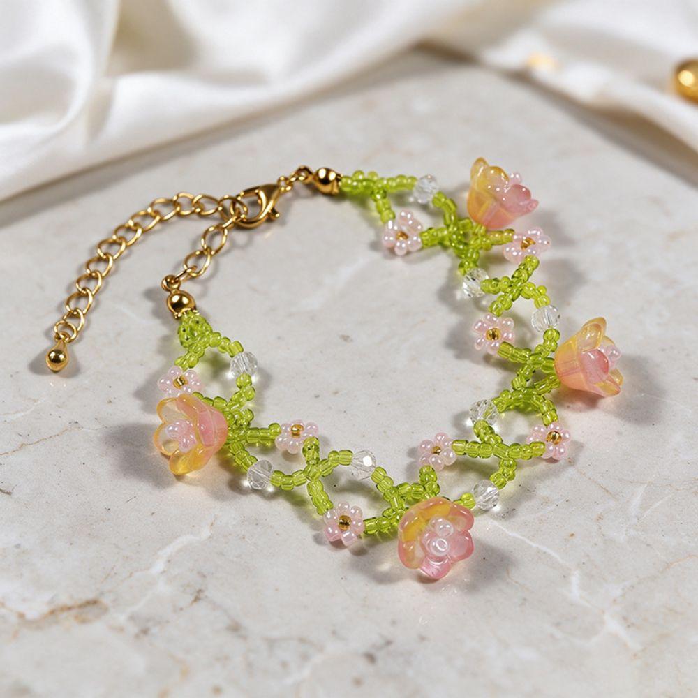 Dainty Beaded Bracelet Beaded Handmade Wrist Jewelry Wrist Hand Accessory For Women