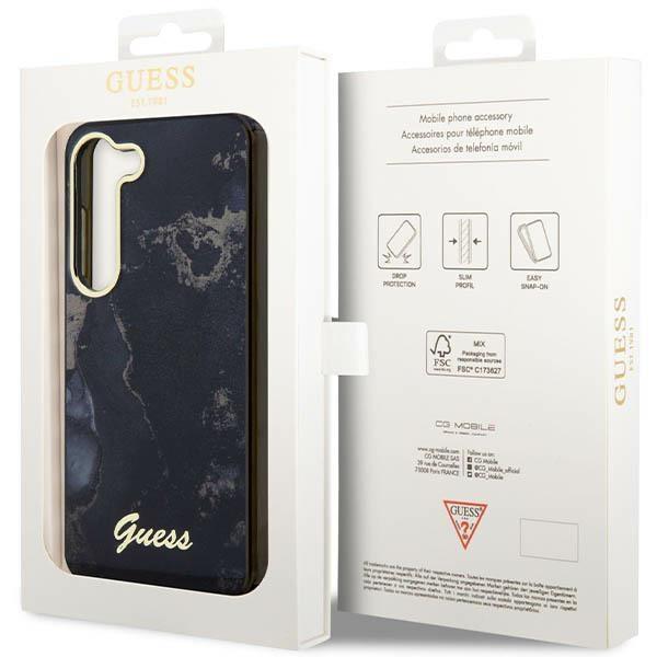 Etui Do Samsung Galaxy S23 Plus Guess Golden Marble Collection Czarne