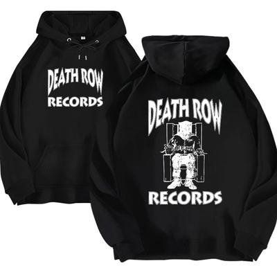 Death Row Records Hoodie Unisex Damen Übergroßer Hoodie Hip Hop Hoodies Sweatshirts Langarm Kapuzenpullover Mädchenmäntel