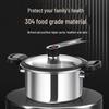 Multi-Functional 304 Stainless Steel Micro-Pressure Soup Pot, Compatible with Induction and Gas Stoves, Five-Layer Steel Composite Base.
