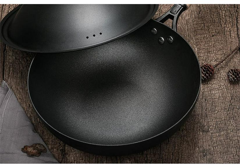 European Light Luxury Non-Stick Cookware Set: Wok, Frying Pan, Soup Pot.