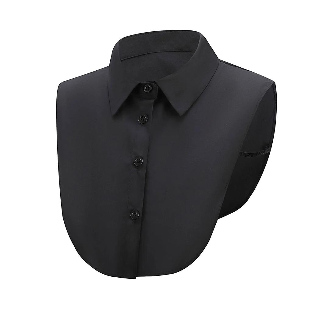 Detachable Cotton Lapel Shirt Fake Collar Solid Color False Blouse Neckwear Vintage Lace Lapel Blouse Top Clothing Accessories