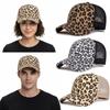 Casual Vintage Leopard Print Baseball Caps With Breathable Mesh Sun Visor Sunscreen Hat Adjustable Baseball Hats Casual Wear