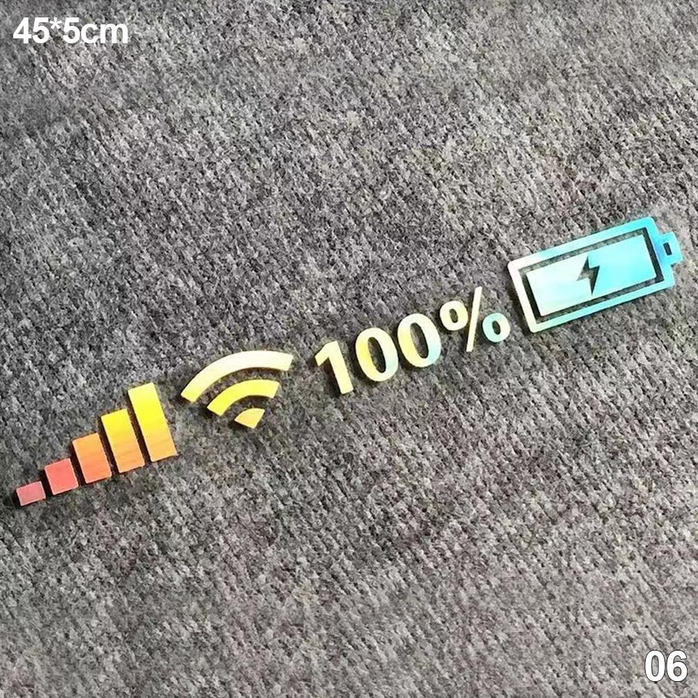Adesivi per Parabrezza Auto Segnale WiFi Alimentazione Decalcomania in Vinile Adesivi per Auto Cellulare Accessori Decorativi Esterni Auto Decalcomanie