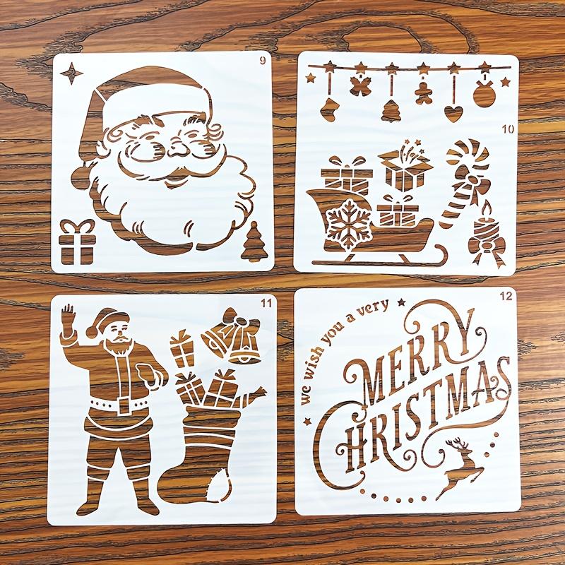 Christmas Painting Templates Festive Art Designs DIY Craft Christmas Decor Printable Gift Creative Projects Stencil Scrapbooking