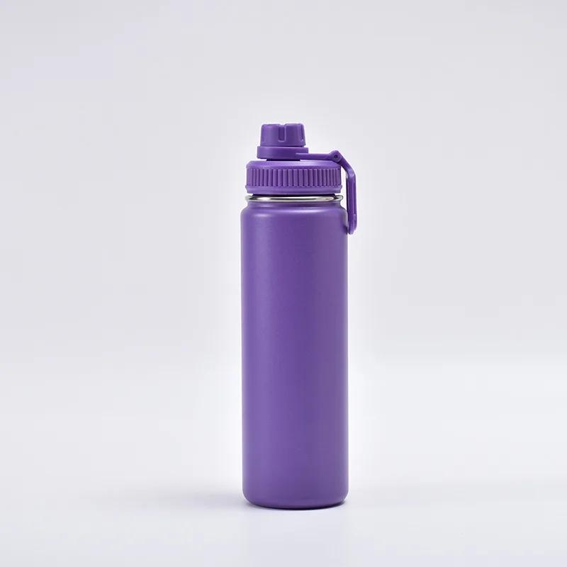 750ml Insulated Cup Stainless Steel Sports Bottle American Water Bottles with Lid Portable Vacuum Leakproof Outdoor Hiking Cups
