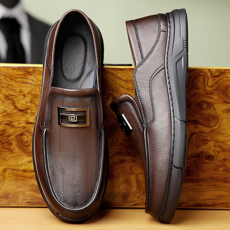 Fashion Genuine Leather Loafers Mens Fashion Design Moccasin Business Slip on Soft Flats Casual Shoes Adult Male Handmade Boat Footwear