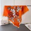 Printed Imitation Silk Yayun Magnolia Silk Scarf Square Scarf High-End Shawl Versatile Neck Small Square Scarf Headscarf