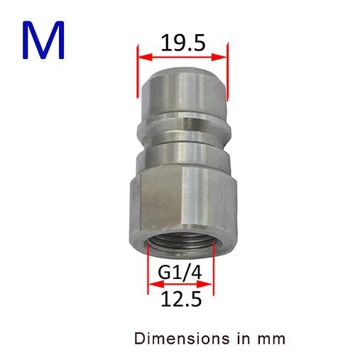 High Pressure Water Gun Connector 1/4 Adapter For Karcher For Nilfisk Snow Foam Lance Nozzle Soap Gun Car Washer Accessories