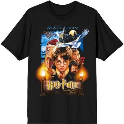 Harry Potter Sorcerer's Stone Film Cover Black T-Shirt