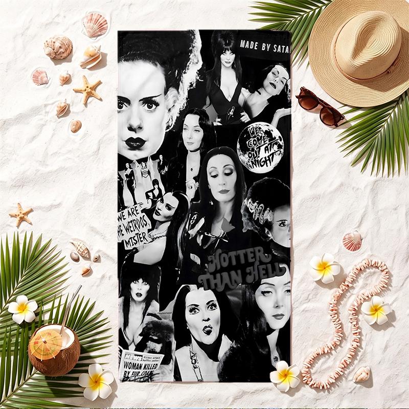 Dark Gothic Soft Beach Towel Stylish Beach Pool Towel for Summer Seaside Vacation Travel