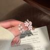 Drop Oil Design Cherry Blossom Ring Dainty Flower Bracelet Unique Open Adjustable Ring  Gift