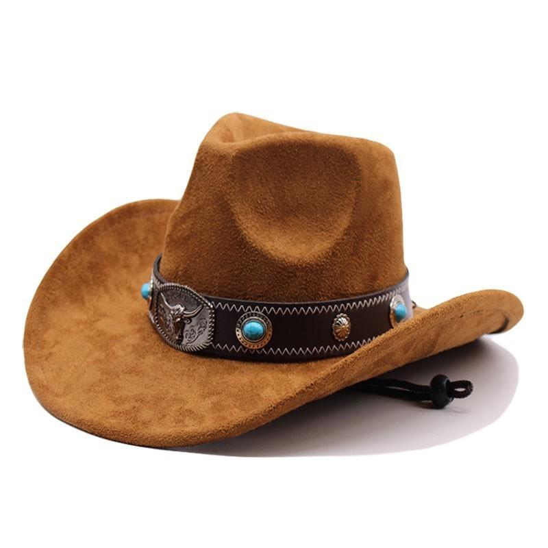 Cowboy Hat With Chain And Starry Sky Compass For Western Style Men And Women