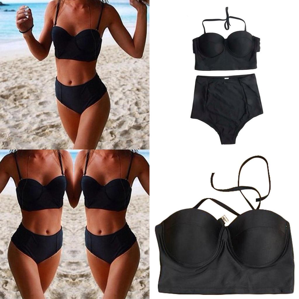 Vintage High Waist Bikini Monokini Swimwear Set For Women With Timeless Elegance