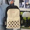 Schoolbag New Contrasting Checkerboard Backpack Versatile Junior High School Students Fresh and Light Commuting Leisure Large Capacity Backpack