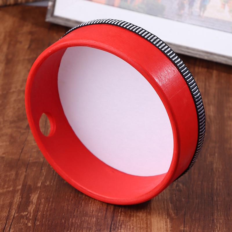 Kids Wooden Hand Drum Music Percussion Instrument Red Handheld Percussion Hand Drum Educational Toys Hand Beat