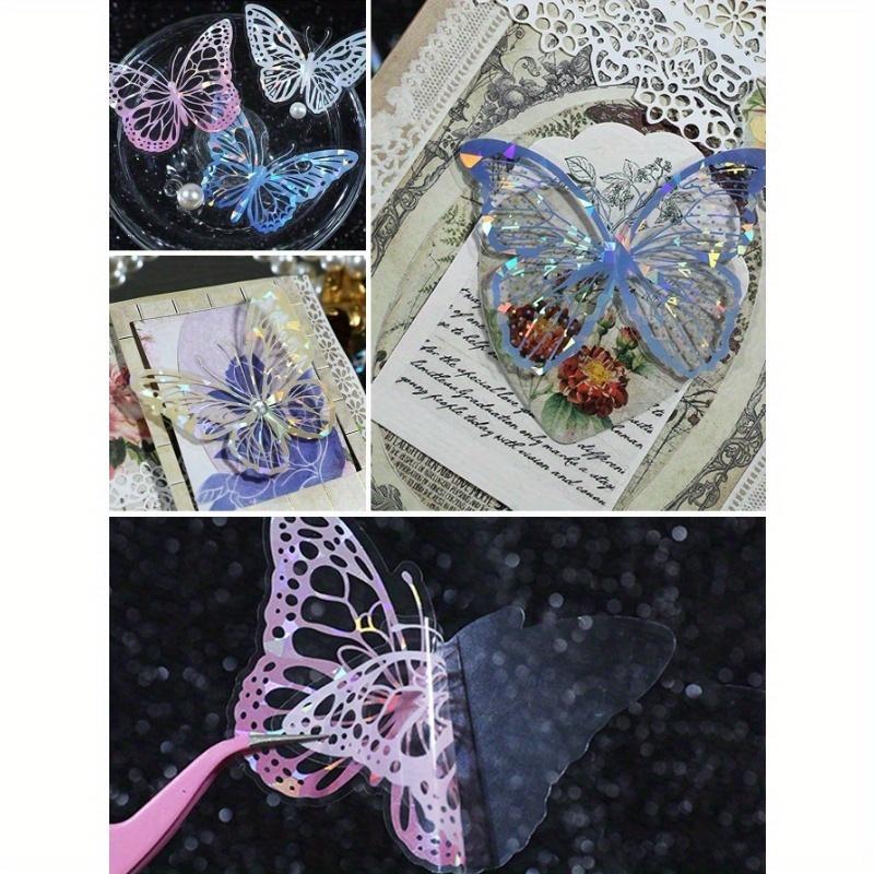 20 Piezas de Pegatinas de Mariposa Brillantes, Pegatinas Decorativas de Mariposa DIY para Decoración de Fiestas, Decoración del Hogar, Adecuadas para Fiestas, Bodas, Festividades