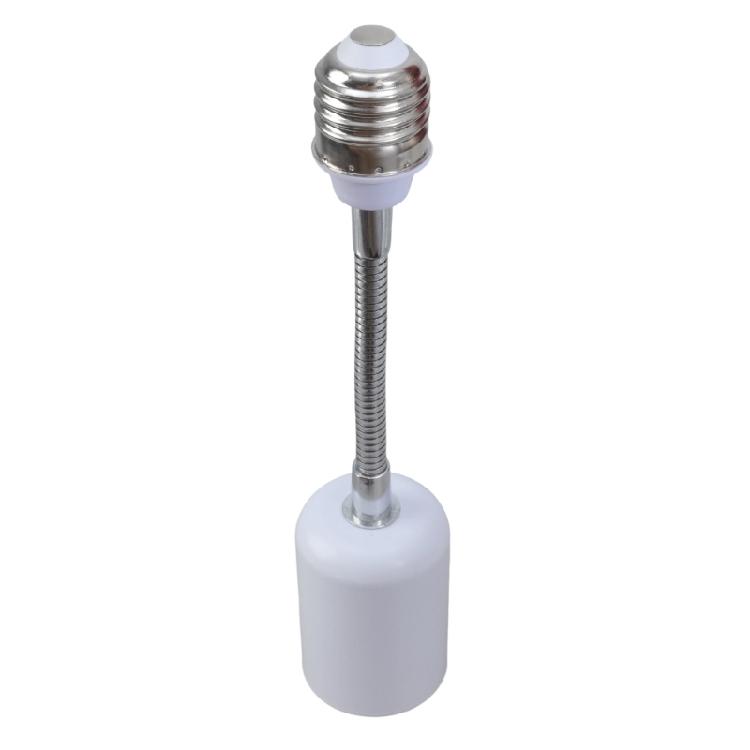 Ceramic E27 Bulb Socket Extender With Full Rotation Metal Base Heat Tolerance 400W For Lighting Adjustments