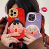 Koreański śliczny zabawny rysunek 3d Doodle dziewczyna silikonowy pokrowiec na Iphone 14 13 12 11 Pro Max piękny bąbelkowy obiektyw ochronny miękki pokrowiec