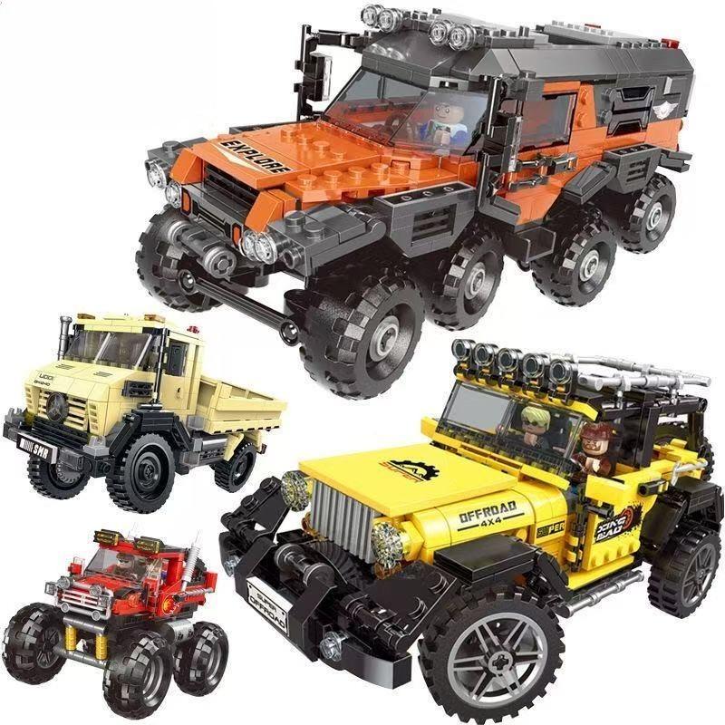 Technical Off-road Racing Big Feet Vehicle Model Building Blocks City Monster Trucks Bricks Toys For Children Kids Birthday Gift