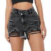 Damen-Jeansshorts im Used-Look – Lässige Hotpants mit ausgefranstem Saum