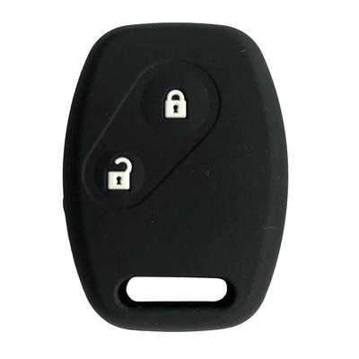 Kinotaka 2 Button Keyless Key Silicone Cover for Honda Fit Odyssey, CR-V, Stream, Civic and More (Black)