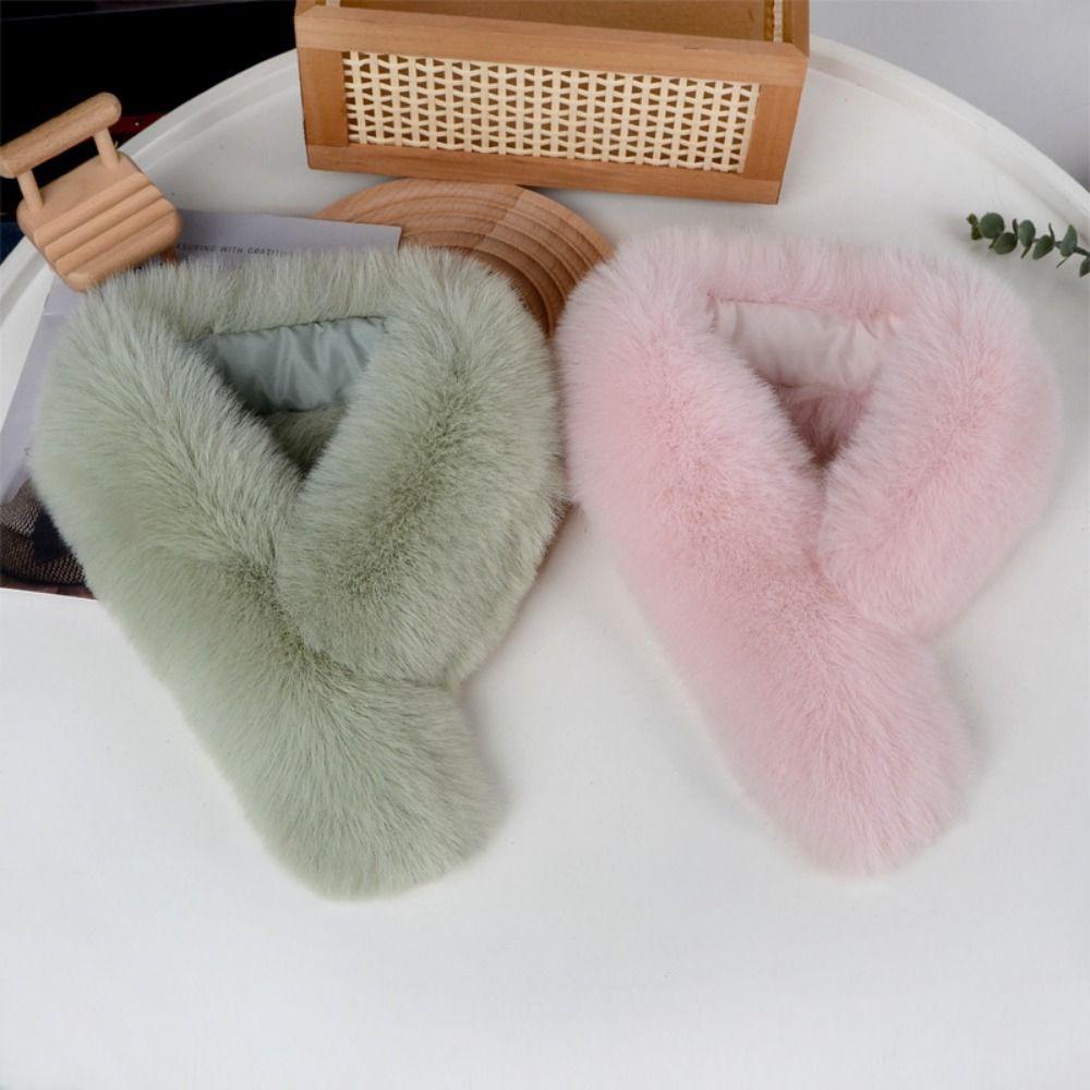 Mehrfarbiger Pelzschalkragen Mode Warmer Schal Schal Neu Faux-Fuchs Pelzkragen