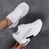 Air-cushion Platform Shoes Women's Elastic Casual Walking Shoes Invisible Height-increasing Traveling Shoes