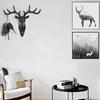 ABWR-Deer Shape Home Decoration Hook Wall Shelf Wall Hanging Wall Personality Deer Head Wall Key
