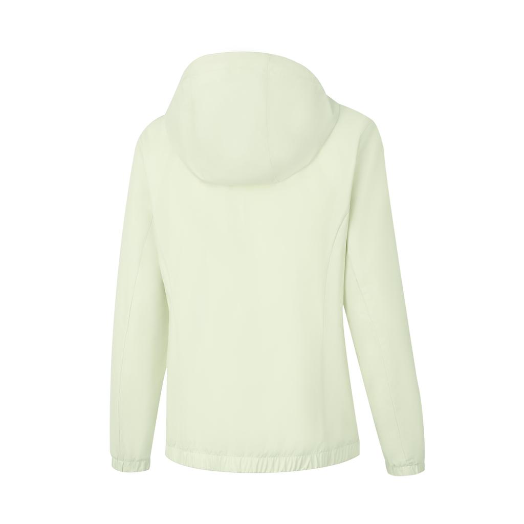 Li Ning Sports Lifestyle Series Solid Color Zipper Hooded Windbreaker Women Outerwear Light-Tea-Green AFDU626-1