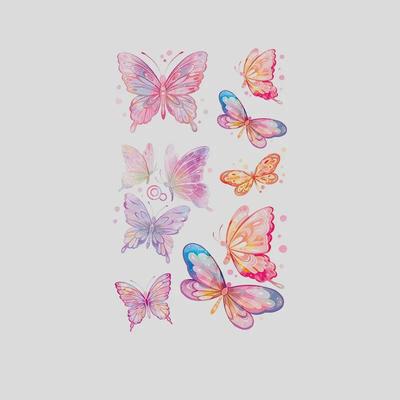 Butterfly Glitter Face Tattoos - Waterproof and Long-lasting Music Festival Makeup Stickers