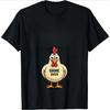 Summer Round Neck Funny Chicken Pattern T-shirts Fashionable Casual Pure Cotton Short Sleeved Men's T-shirts