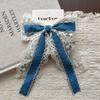 Sweet Bow Hair Clips for Girls White Floral Lace Decorative Barrette New Product Hair Accessories