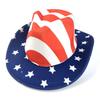 American Independence Day Flag Pattern Western Cowboy Hat Sunshade Panama Hat