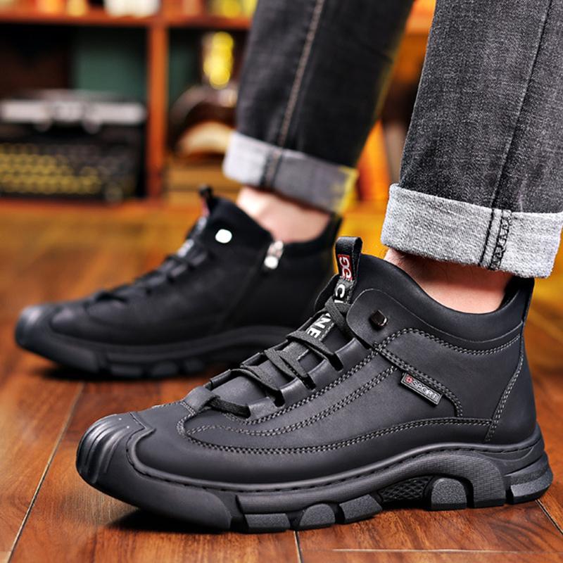 Winter Warm Snow Boots 2024 New Winter Outdoor Plus Velvet Warm Men's Casual Non-slip Wear-resistant High-top Dad Cotton Shoes