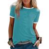 Women's T-shirt Fun Stripe Printed Top Fashionable and Minimalist Pattern Summer Leisure Women's Clothing Street Clothing